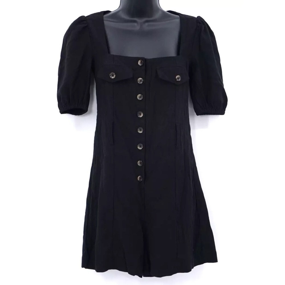 & Other Stories Belted Romper w/ Short Puff Sleeves! Sz 6!